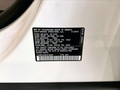 2019 Volkswagen Atlas 3.6L V6 SE w/Technology