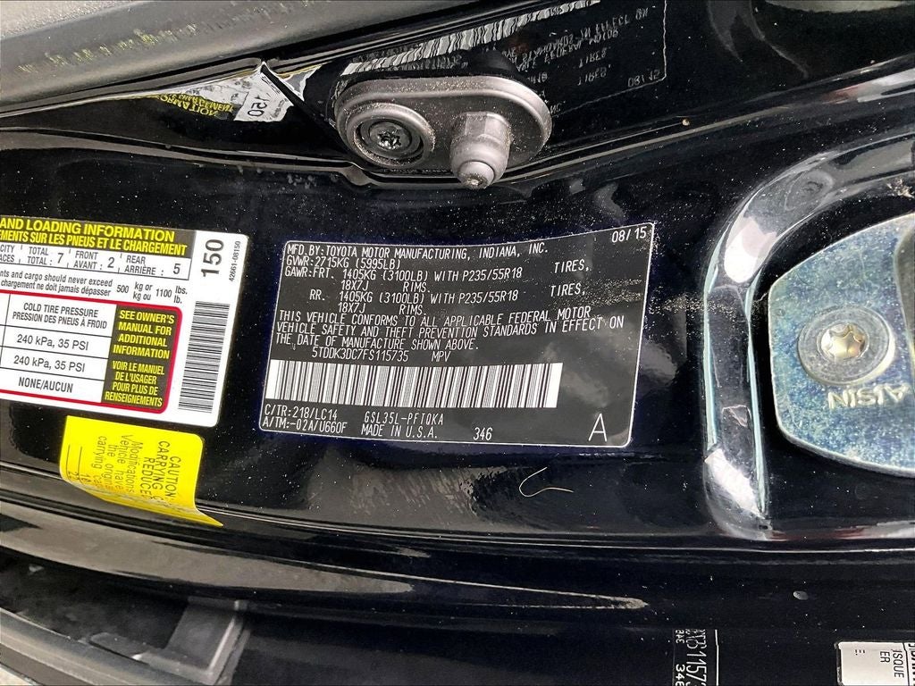 2015 Toyota Sienna XLE 7 Passenger