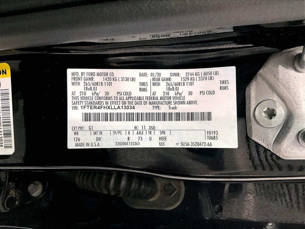 2020 Ford Ranger Lariat