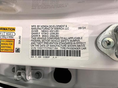 2024 Honda Accord Sedan EX CVT