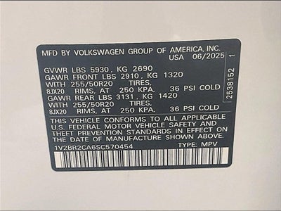 2025 Volkswagen Atlas 2.0T SEL