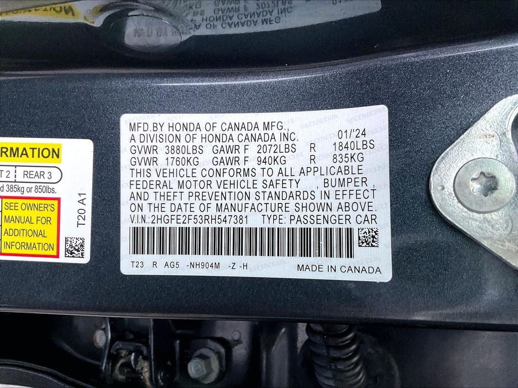 2024 Honda Civic Sport