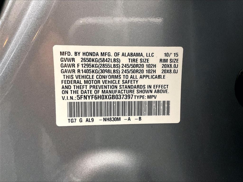 2016 Honda Pilot Elite