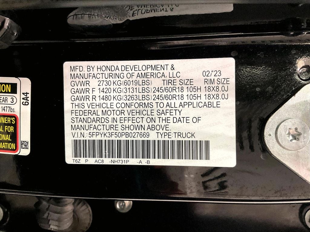 2023 Honda Ridgeline RTL AWD
