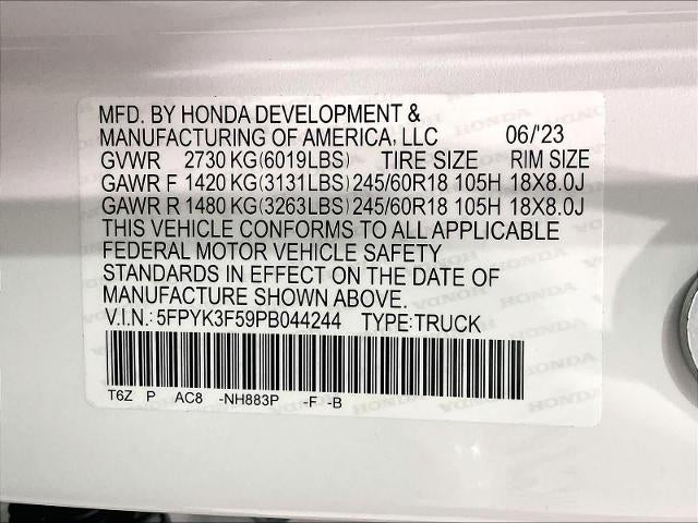 2023 Honda Ridgeline RTL AWD