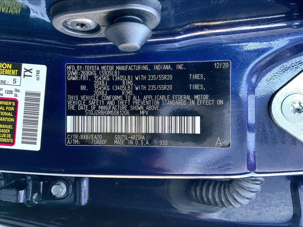 2021 Toyota Highlander XSE
