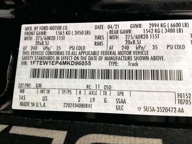 2021 Ford F-150 XLT 4WD SuperCrew 5.5' Box