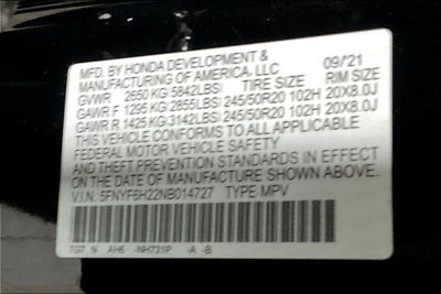 2022 Honda Pilot Special Edition