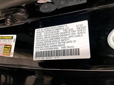 2022 Honda Ridgeline Black Edition AWD