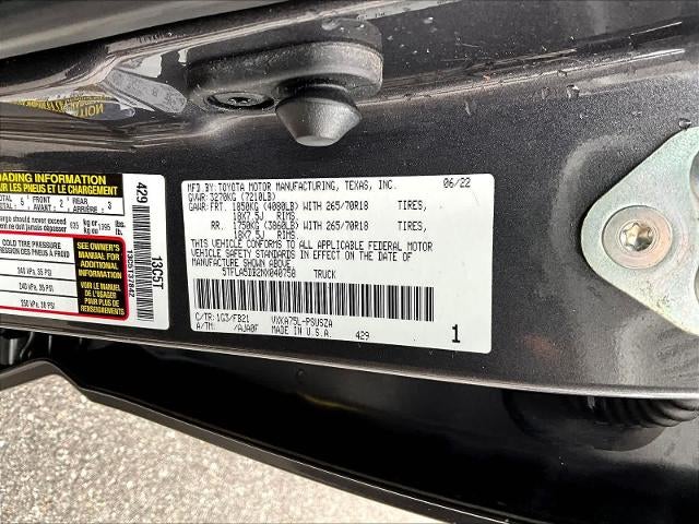 2022 Toyota Tundra 4WD 4WD SR5 CrewMax 5.5' Bed (SE)