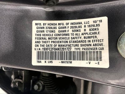 2019 Honda Civic Sedan Sport CVT