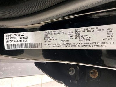 2022 RAM 1500 Laramie 4x4 Crew Cab 5'7" Box