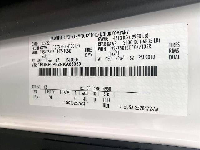 2022 Ford Transit Cutaway T-350 RWD DRW 138" WB 9950 GVWR