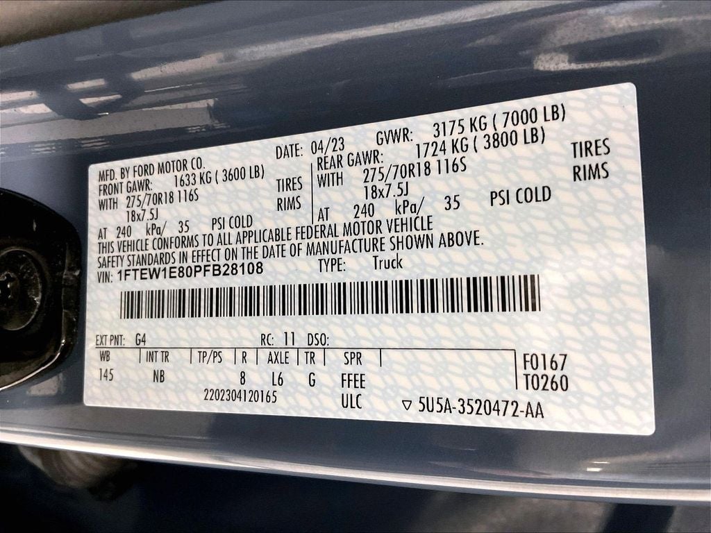 2023 Ford F-150 Tremor 4WD SuperCrew 5.5' Box