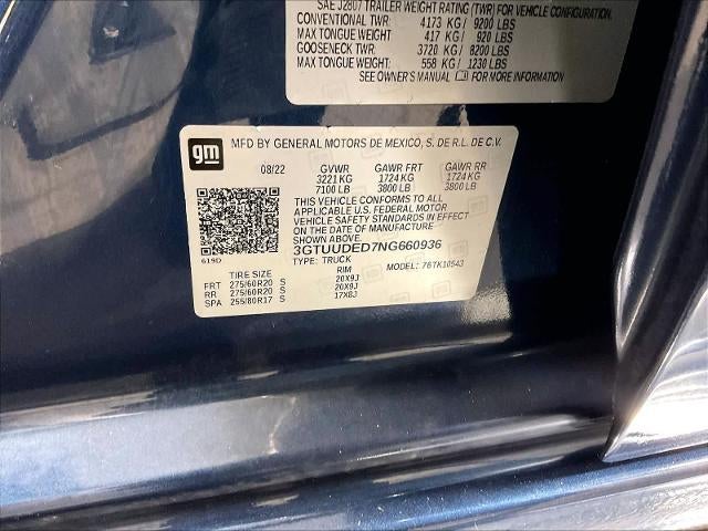 2022 GMC Sierra 1500 Crew Cab Short Box 4-Wheel Drive SLT