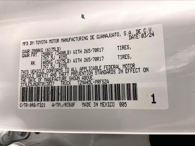 2024 Toyota Tacoma 4WD 4WD TRD Off Road Double Cab 5' Bed MT (Natl)