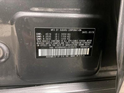 2018 Subaru Legacy 2.5i Limited