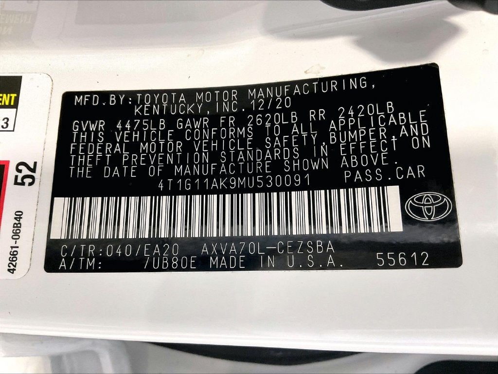 2021 Toyota Camry SE