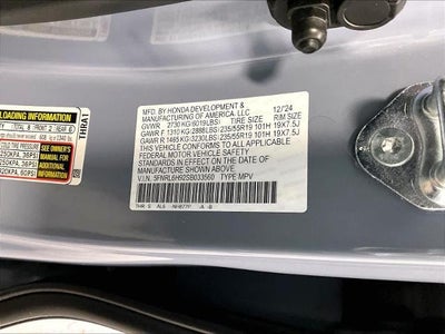 2025 Honda Odyssey Elite Auto