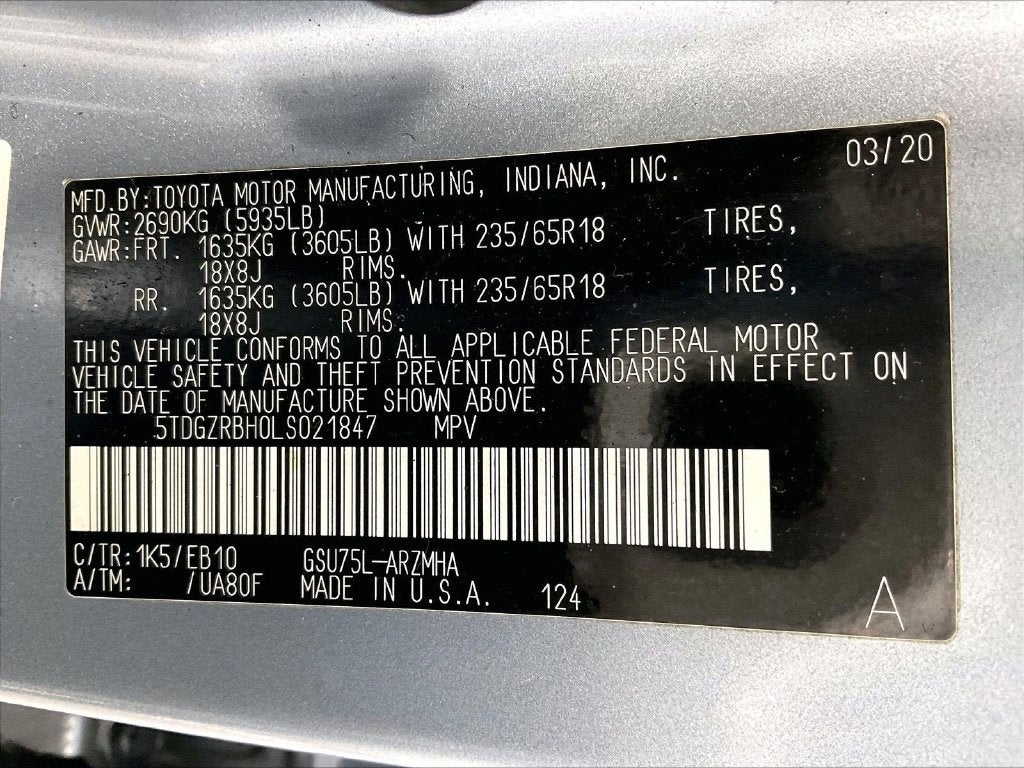 2020 Toyota Highlander XLE