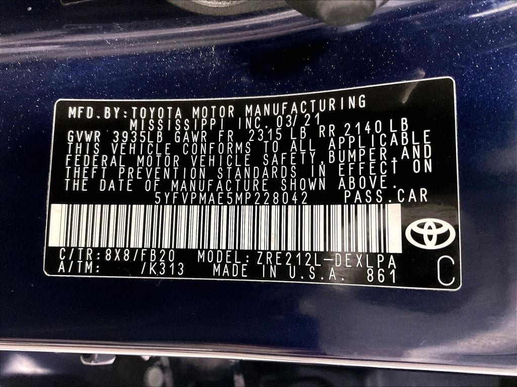 2021 Toyota Corolla LE