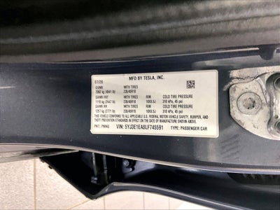 2020 Tesla Model 3 Standard Range Plus