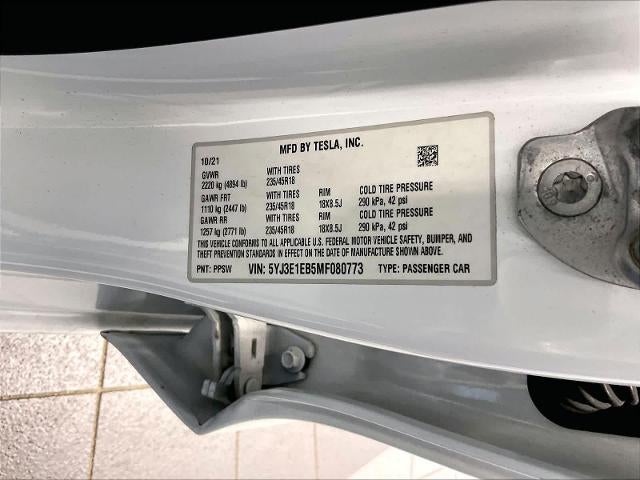 2021 Tesla Model 3 Long Range AWD