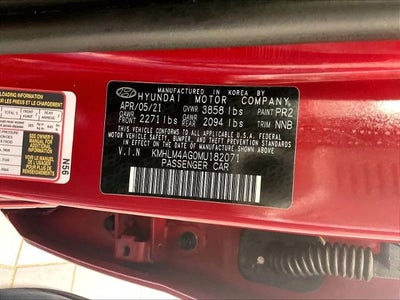 2021 Hyundai ELANTRA SEL IVT