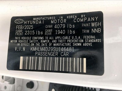 2025 Hyundai Elantra Hybrid SEL Sport