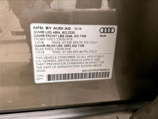 2015 Audi Q3 quattro 4dr 2.0T Prestige