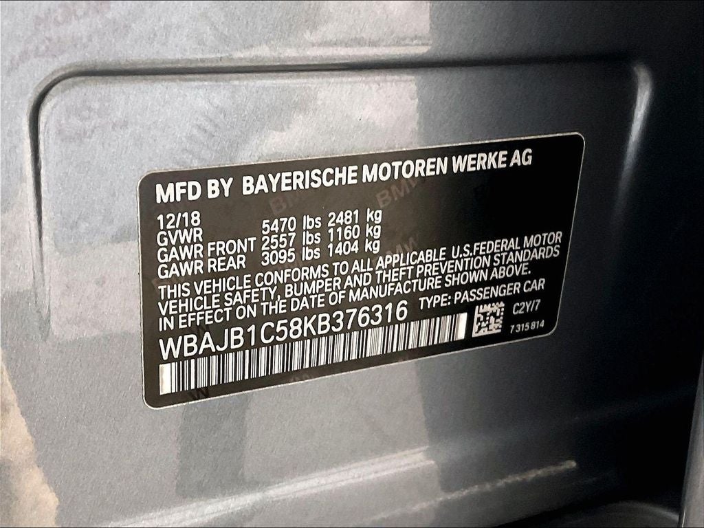 2019 BMW 5 Series 530e xDrive iPerformance