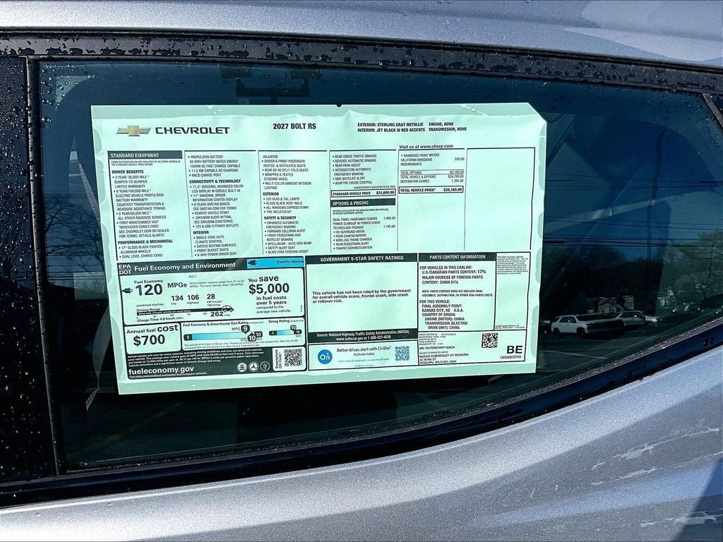 2027 Chevrolet Bolt EV RS