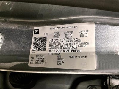 2022 Chevrolet Colorado 2WD Work Truck