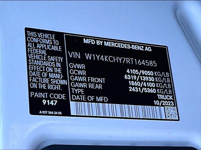 2024 Mercedes-Benz Sprinter Cargo Van 2500 High Roof I4 Diesel 170" RWD