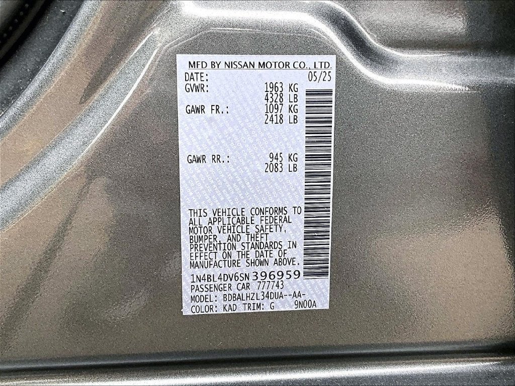 2025 Nissan Altima SV