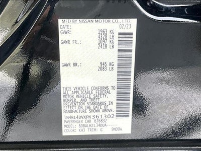 2023 Nissan Altima 2.5 SV Sedan