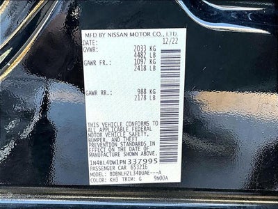 2023 Nissan Altima 2.5 SV AWD Sedan