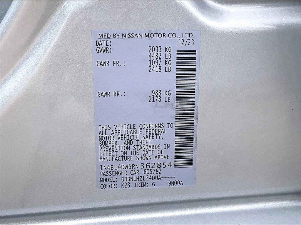 2024 Nissan Altima 2.5 SV