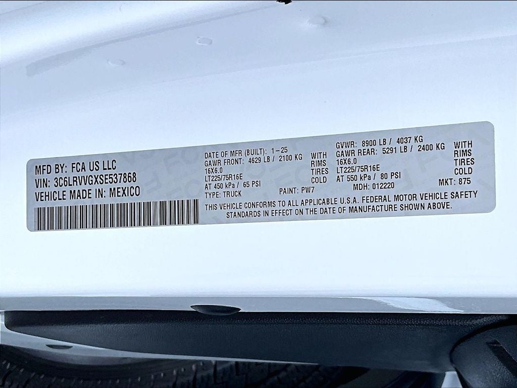 2025 RAM ProMaster Cargo Van Tradesman