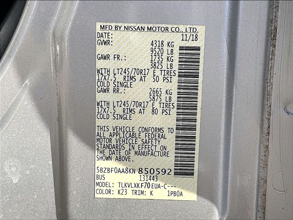 2019 Nissan NV Passenger NV3500 HD SV
