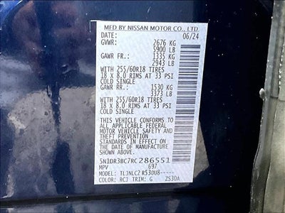 2024 Nissan Pathfinder SV 4WD