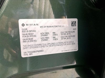 2023 Rivian R1S Adventure