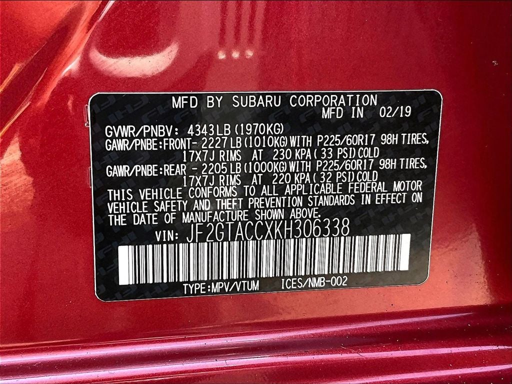 2019 Subaru Crosstrek Premium