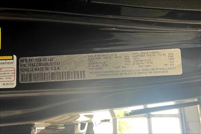 2022 Jeep Gladiator Rubicon 4x4