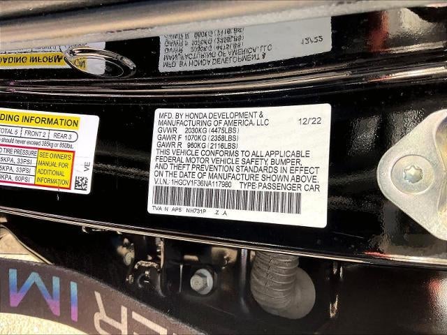 2022 Honda Accord Sedan Sport 1.5T CVT