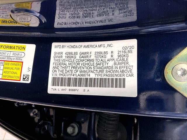 2020 Honda Accord Sedan EX 1.5T CVT