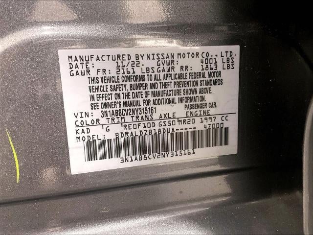 2022 Nissan Sentra SV CVT