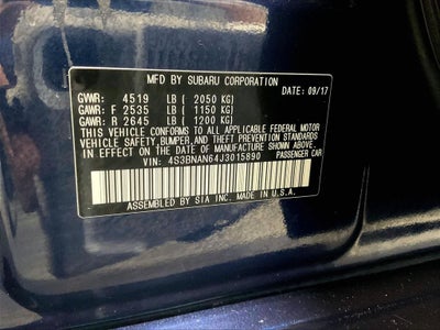 2018 Subaru Legacy 2.5i Limited