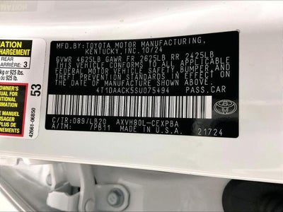 2025 Toyota Camry XSE (Natl)