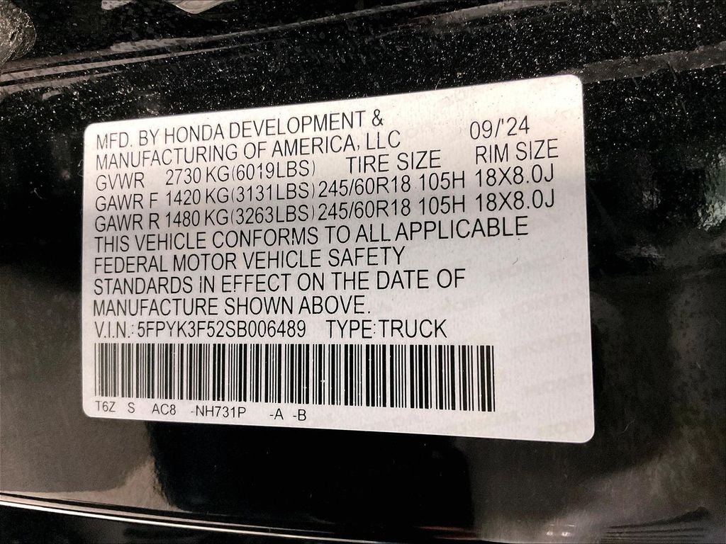 2025 Honda Ridgeline RTL